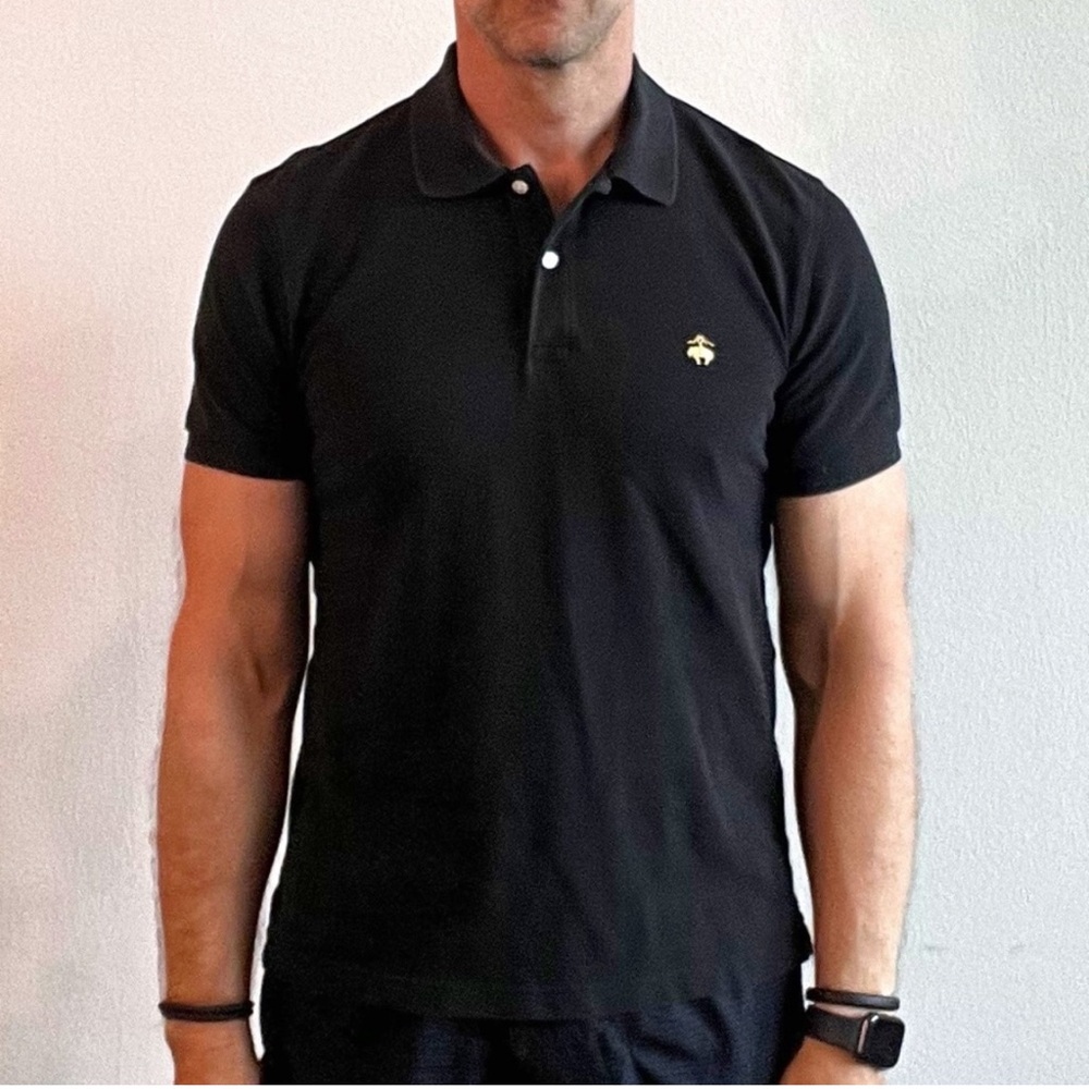 Brooks Brothers 1818 Men’s Size Large Cotton Black Performance Polo